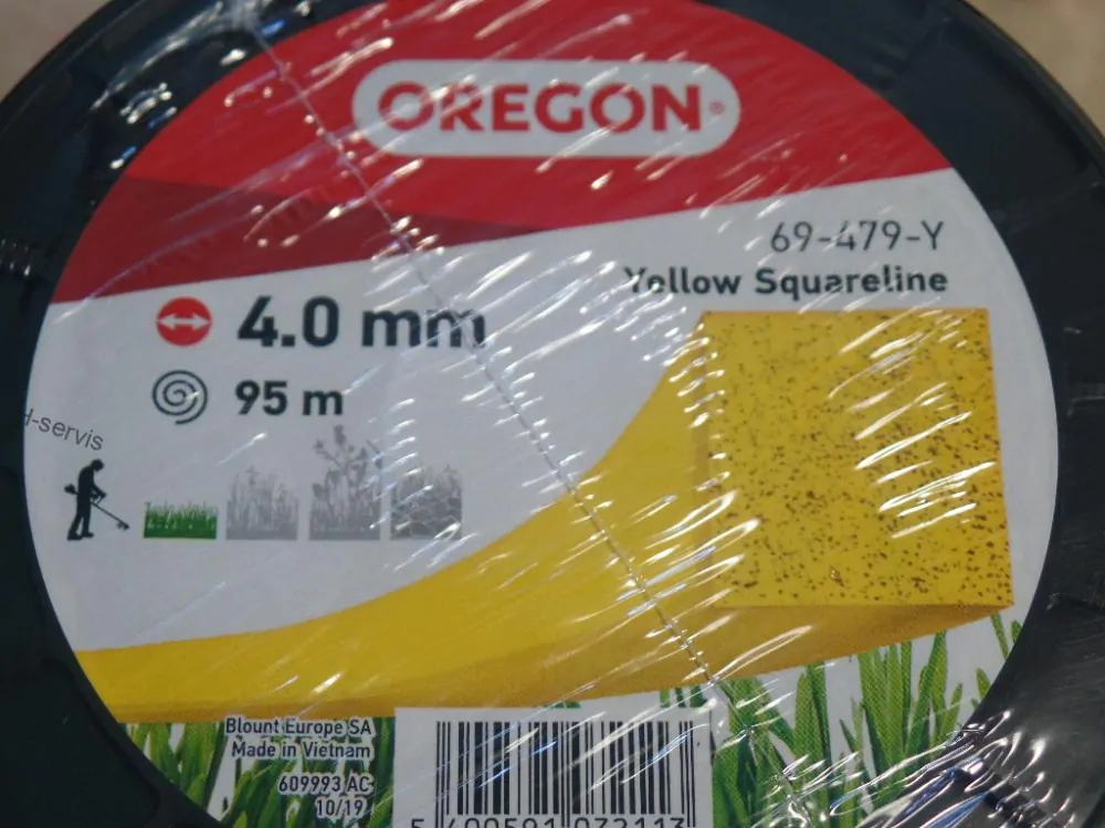 Struna řezná pr. 4,0mm/95m čtverec Oregon žlutá